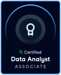 Data Analyst associate badge - Datacamp